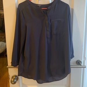 Purple/gray flowy blouse